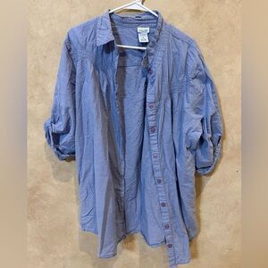 Swim365 Womens plus 1x tunic chambray swim coverup